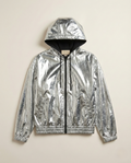 Gucci - Metallic Silver Laminated GG Monogram Hooded Jacket