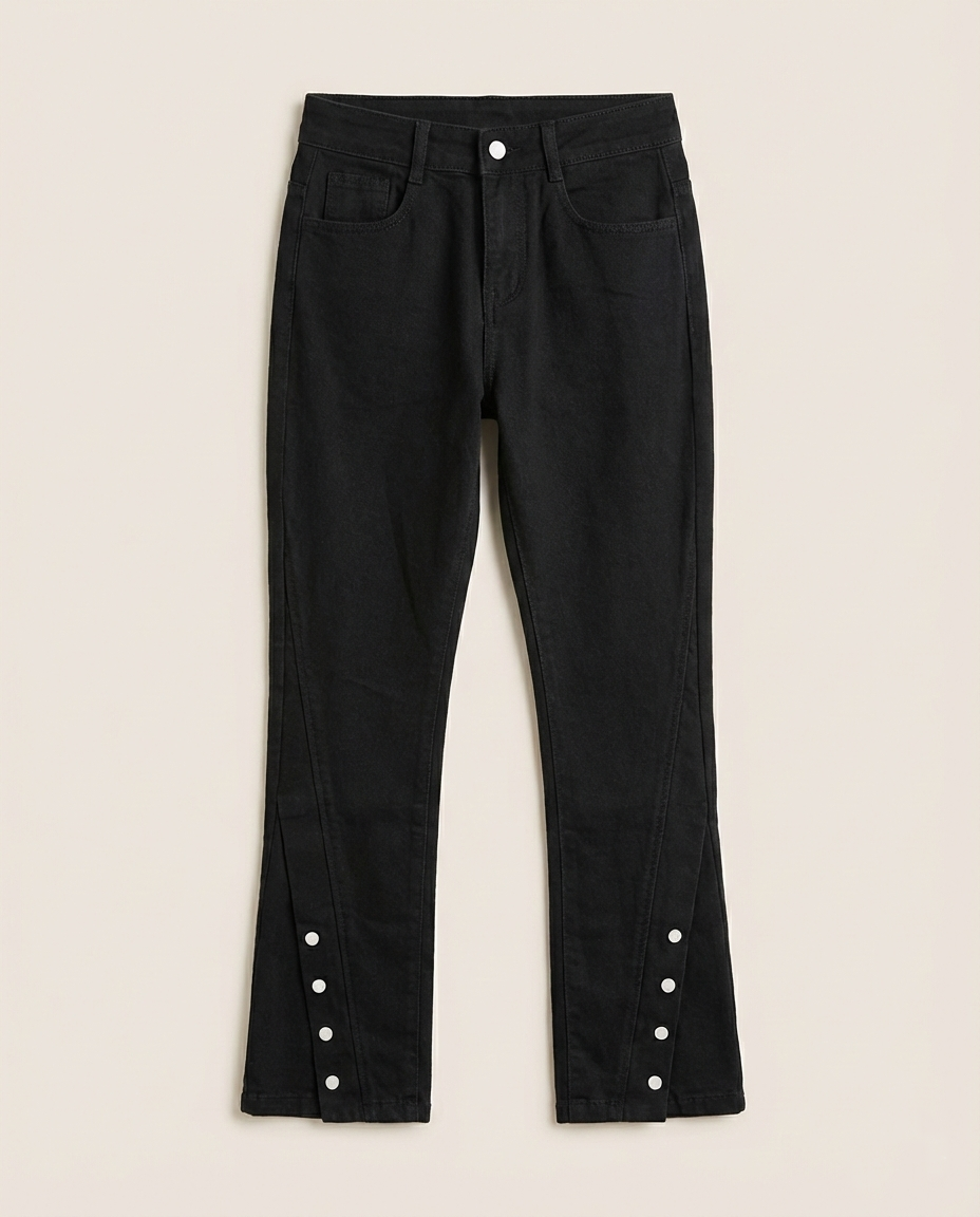 Balenciaga - Snap-Hem Panelled Flared Jeans | Jet Black