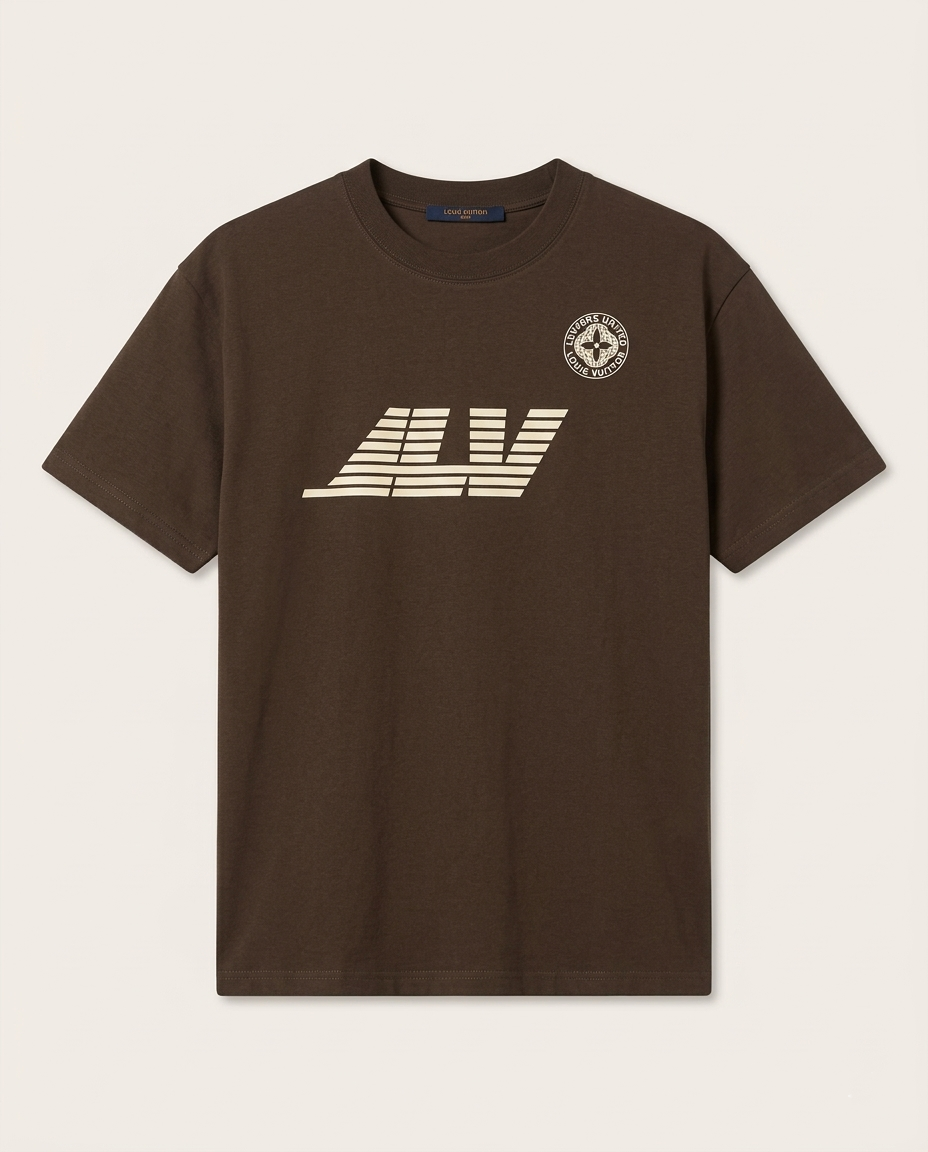 Louis Vuitton - Velocity Graphic Logo T-Shirt - Espresso Brown