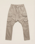 2Y Premium - Drop-Crotch Utility Cargo Pants | Stone Beige