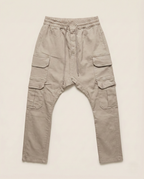 2Y Premium - Drop-Crotch Utility Cargo Pants | Stone Beige