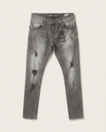 2Y Premium - Distressed Skinny Jeans | Vintage Charcoal Wash