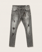 2Y Premium - Distressed Skinny Jeans | Vintage Charcoal Wash