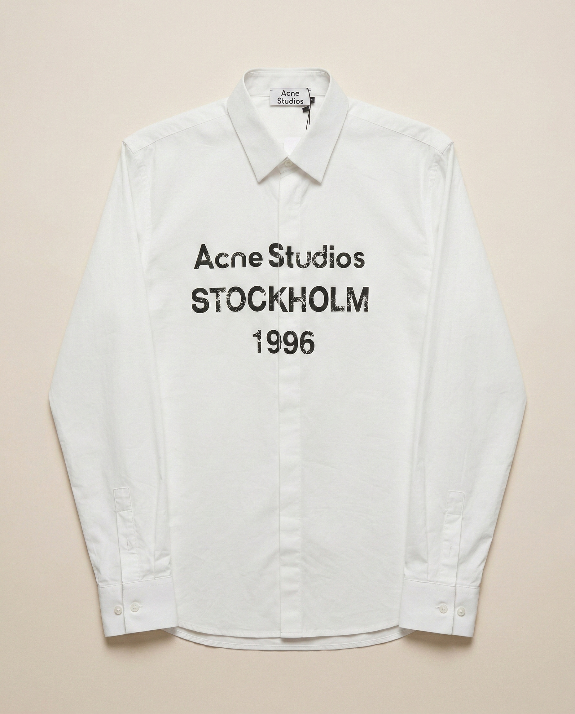 Acne - Studios Stockholm 1996 Logo Print Shirt - White