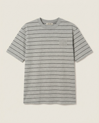 Miu Miu - Striped Cotton Jersey Logo T-Shirt - Heather Grey