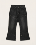 Balenciaga - Studded Panel Flared Jeans - Washed Black