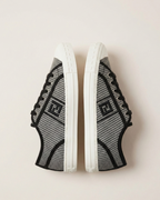 Fendi - Houndstooth Knit Low-Top Sneakers - Black/White