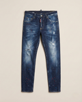 Dsquared2 - Ripped Paint-Splatter Slim Jeans | Vintage Indigo Wash