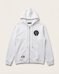 Chrome Hearts - Horseshoe Floral Zip-Up Hoodie - White