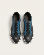 Berluti Signature Crest Canvas & Leather Sneakers - Black/Blue