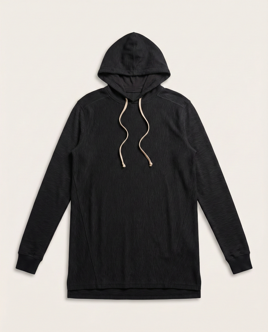 Rick Owens - DRKSHDW Elongated Pullover Hoodie with Signature Milk Drawstrings - Black