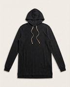 Rick Owens - DRKSHDW Elongated Pullover Hoodie with Signature Milk Drawstrings - Black