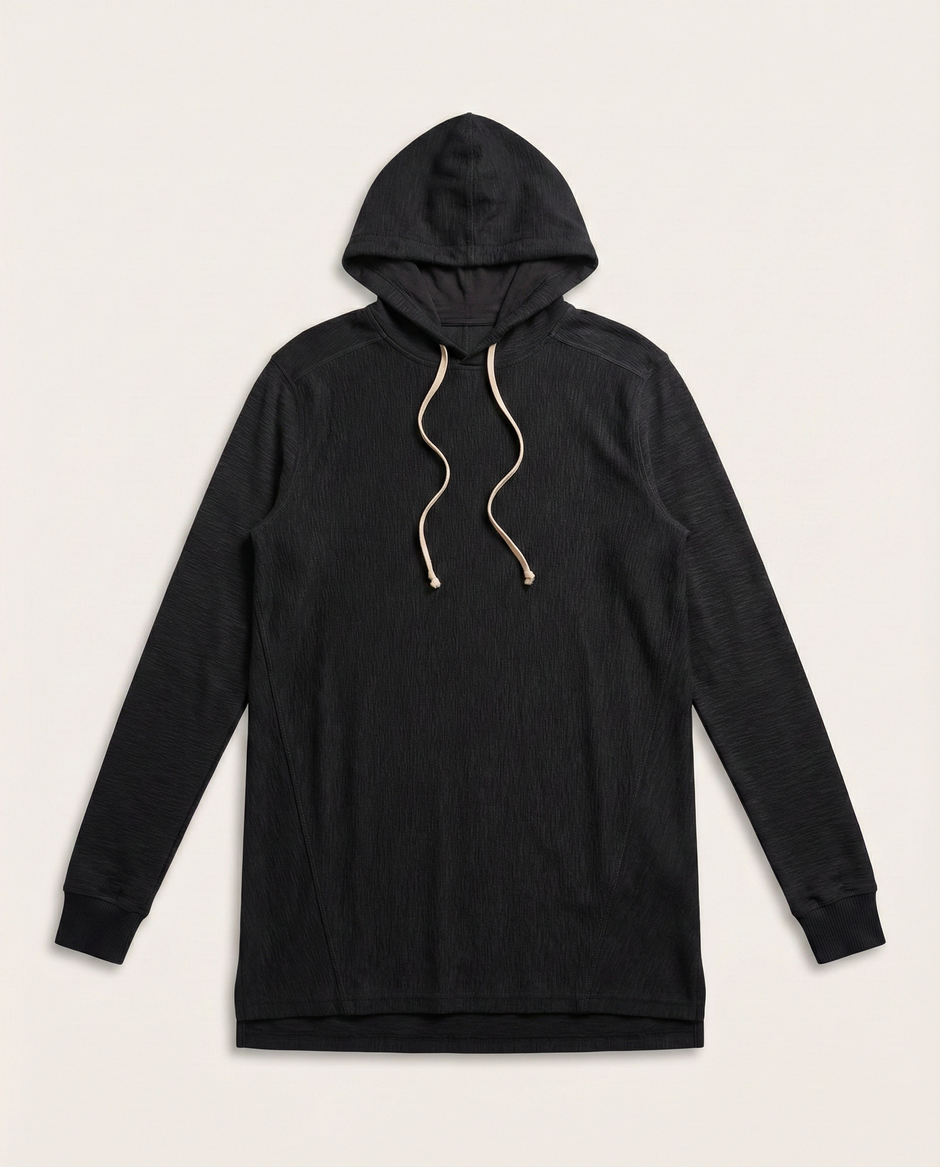 Rick Owens - DRKSHDW Elongated Pullover Hoodie with Signature Milk Drawstrings - Black