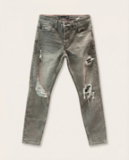 2Y DNM - Premium Distressed Grey Wash Tapered Jeans