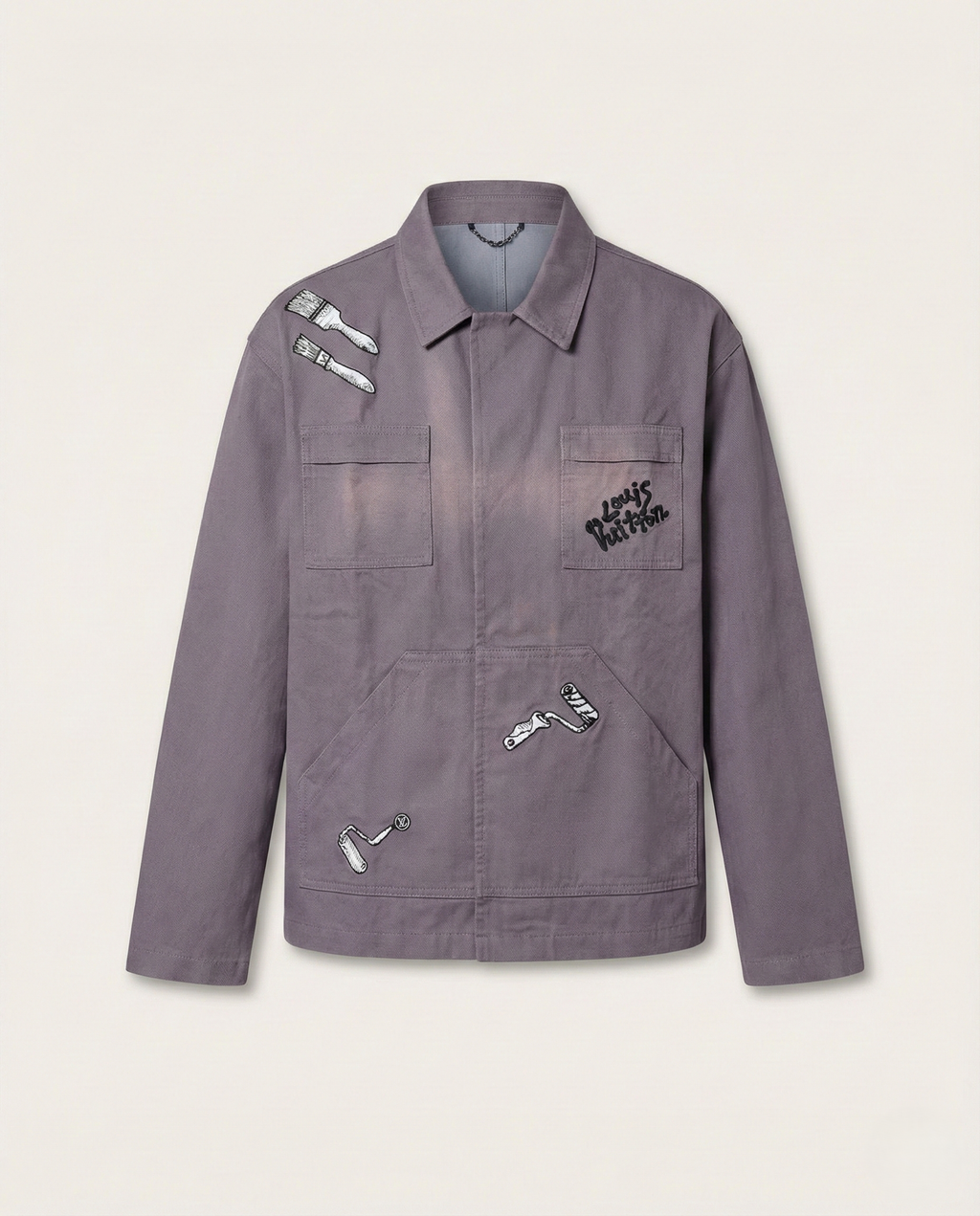 Louis Vuitton - "Artist Tools" Embroidered Canvas Chore Jacket – Dusty Violet