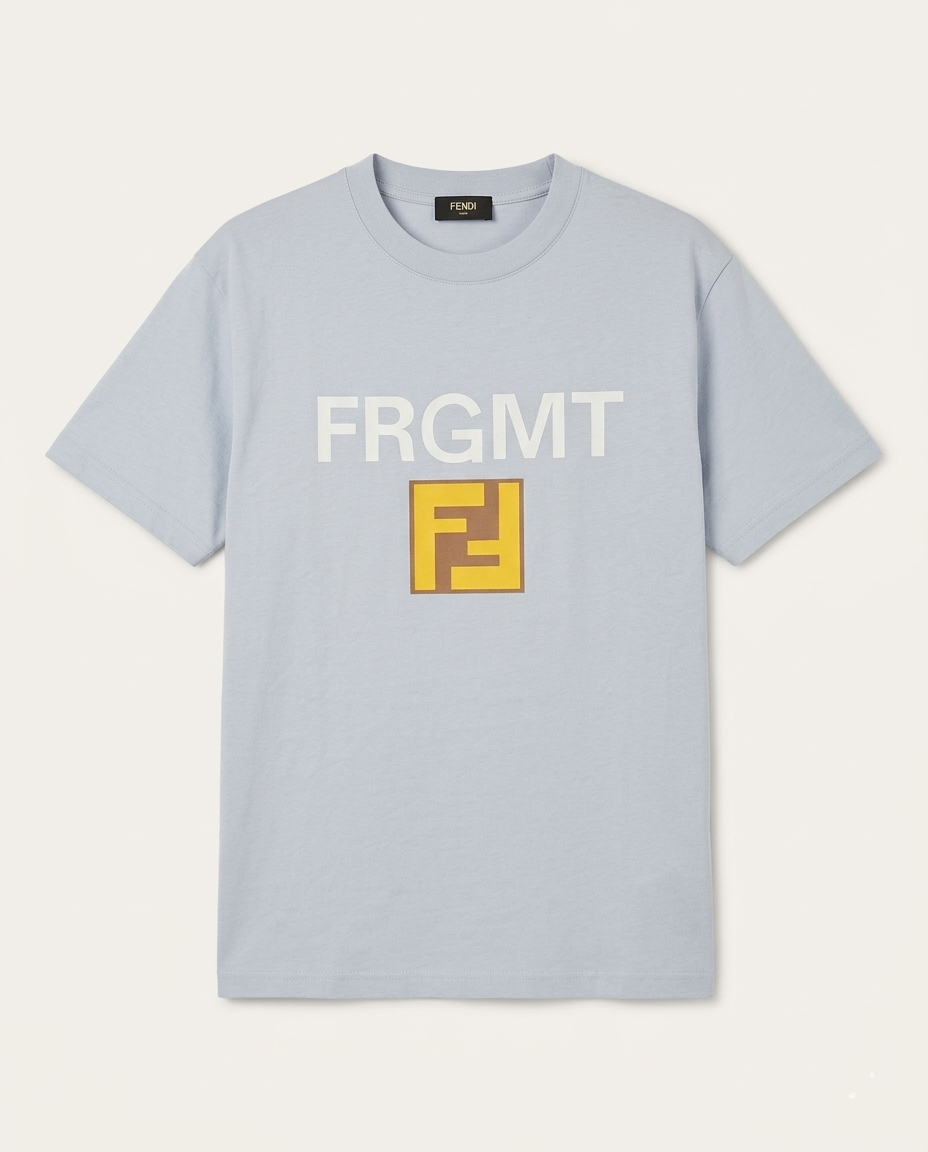 Fendi x Fragment - Design Logo T-Shirt - Sky Blue
