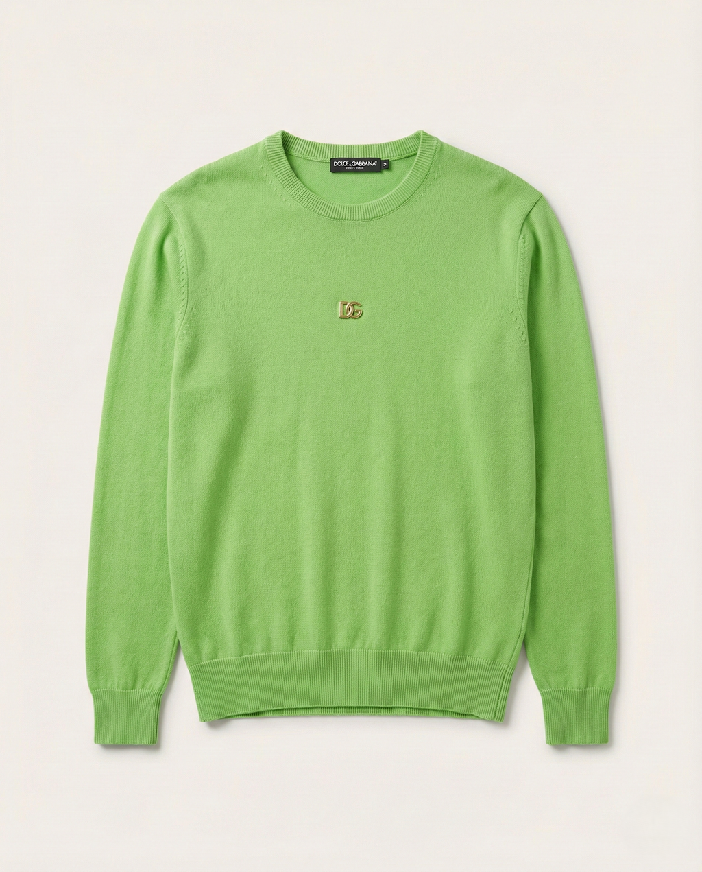 Dolce & Gabbana - Fine Knit Crewneck Sweater – Vibrant Lime