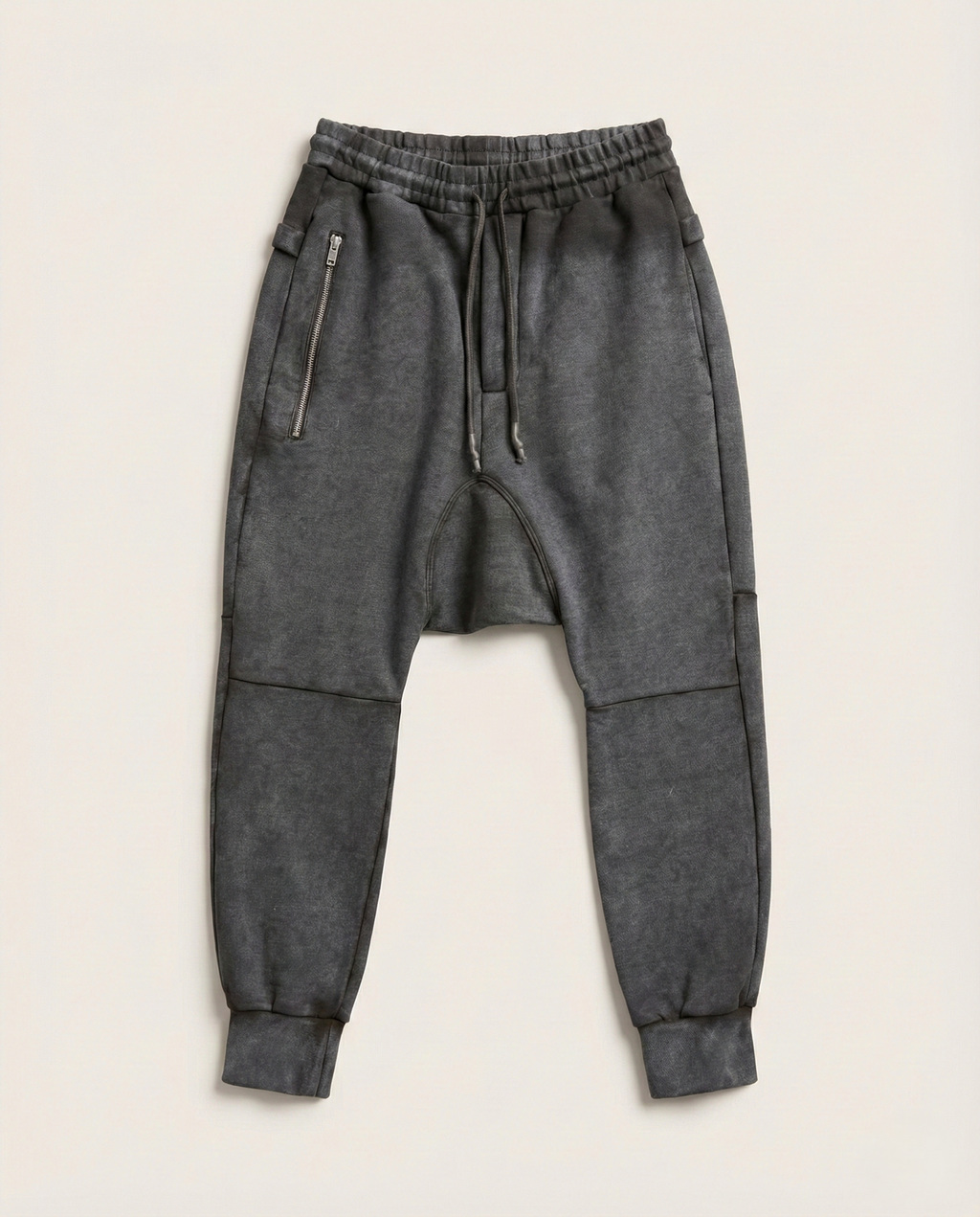 Black Island - Acid Wash Drop-Crotch Utility Joggers – Charcoal