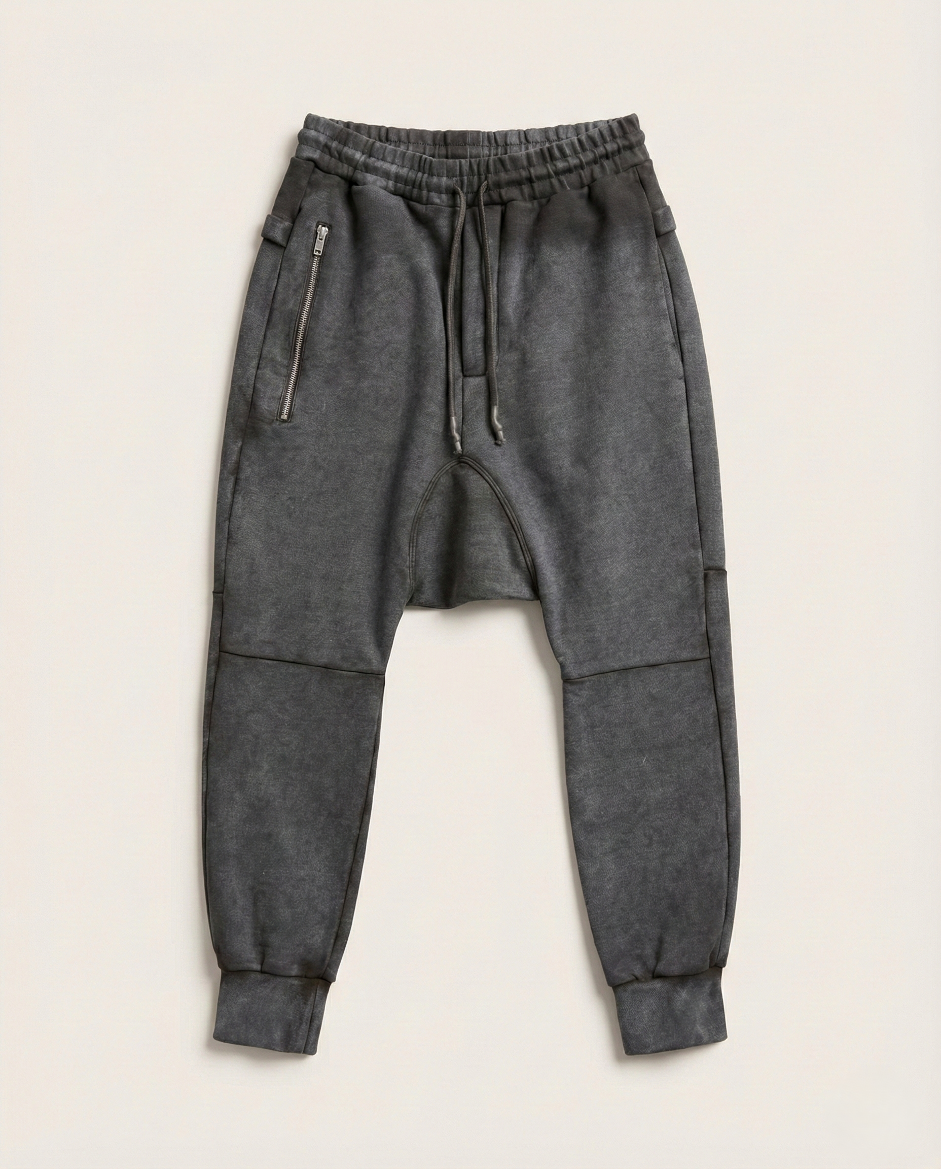 Black Island - Acid Wash Drop-Crotch Utility Joggers – Charcoal