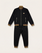 Louis Vuitton - Monogram Embossed Technical Tracksuit Set – Black & Gold