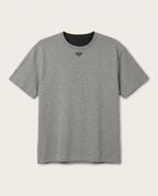 Prada - Enamel Triangle Logo T-Shirt - Heather Charcoal