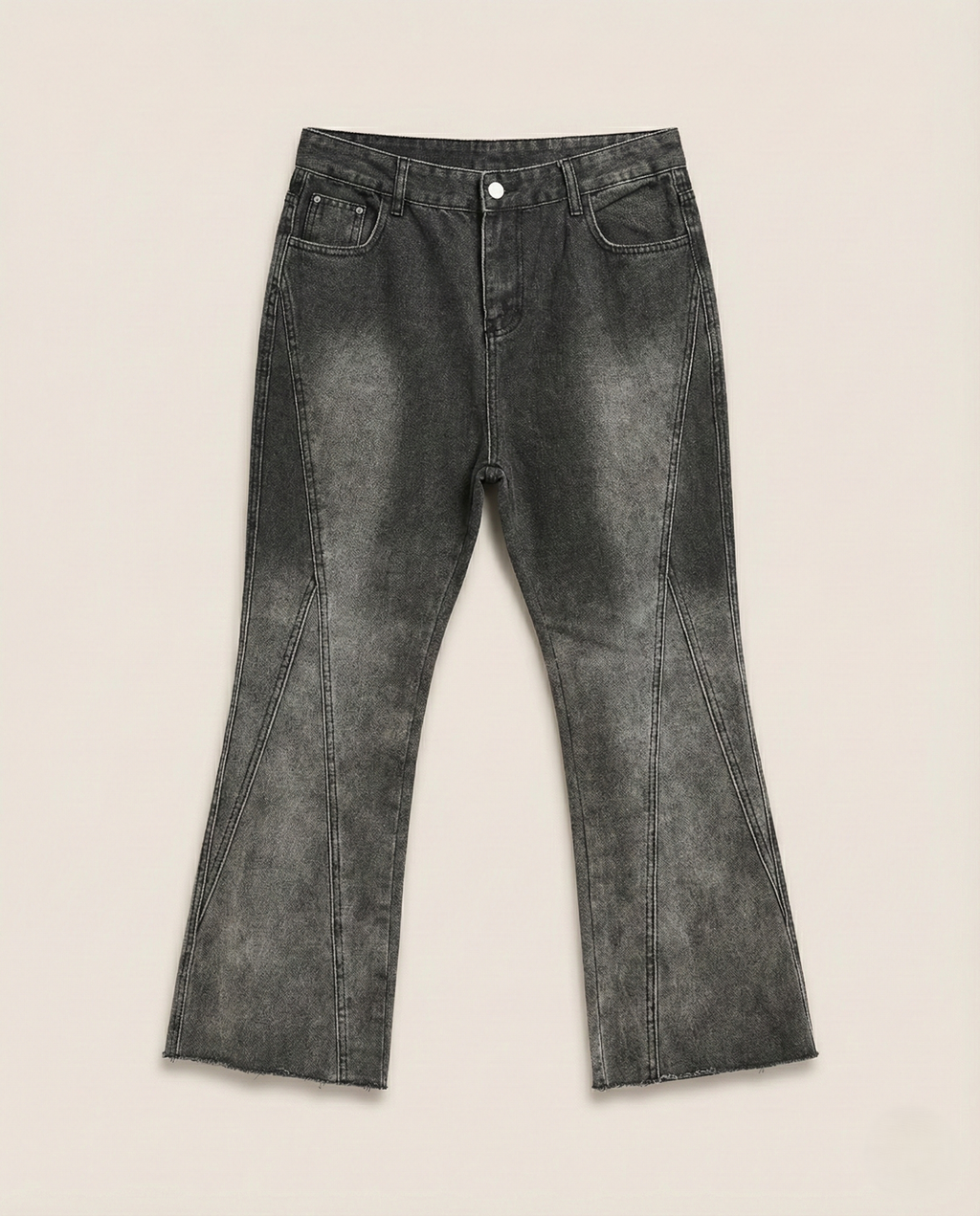 Balenciaga - Panelled Raw-Hem Flared Jeans | Vintage Washed Black