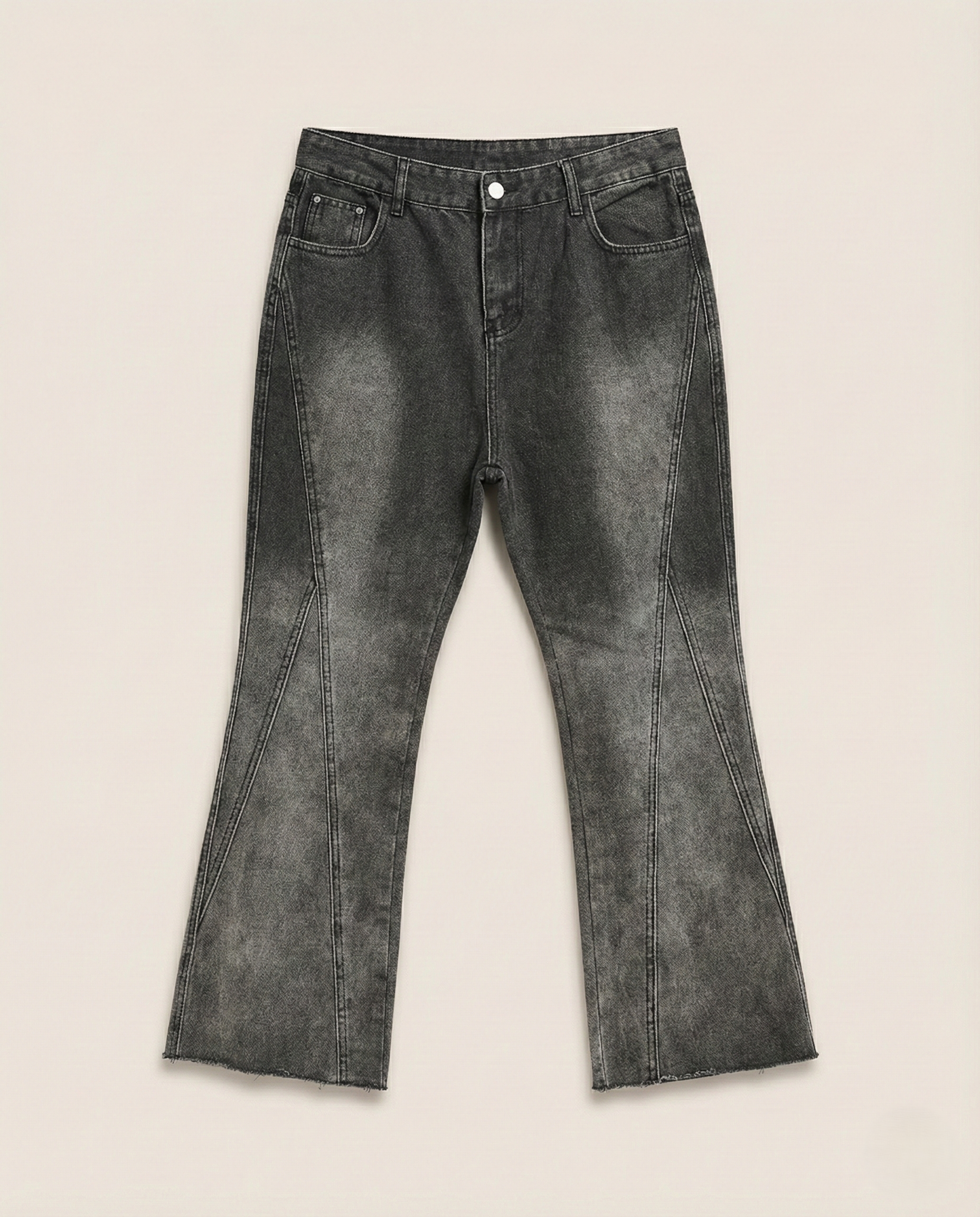 Balenciaga - Panelled Raw-Hem Flared Jeans | Vintage Washed Black