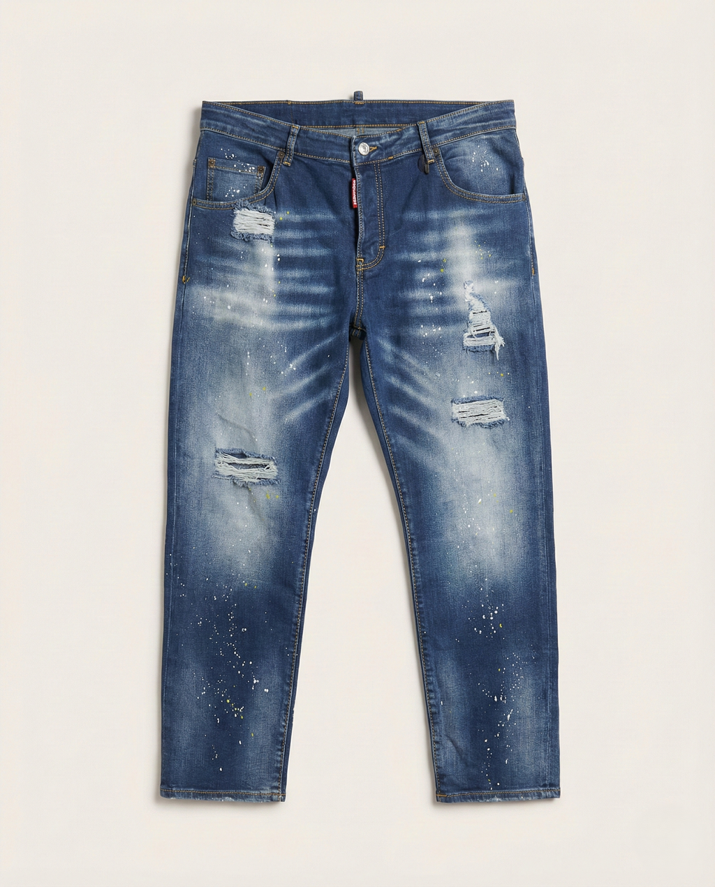 DSQUARED2 - Men’s Slim-Fit Ripped Denim with Paint Splatter Detail