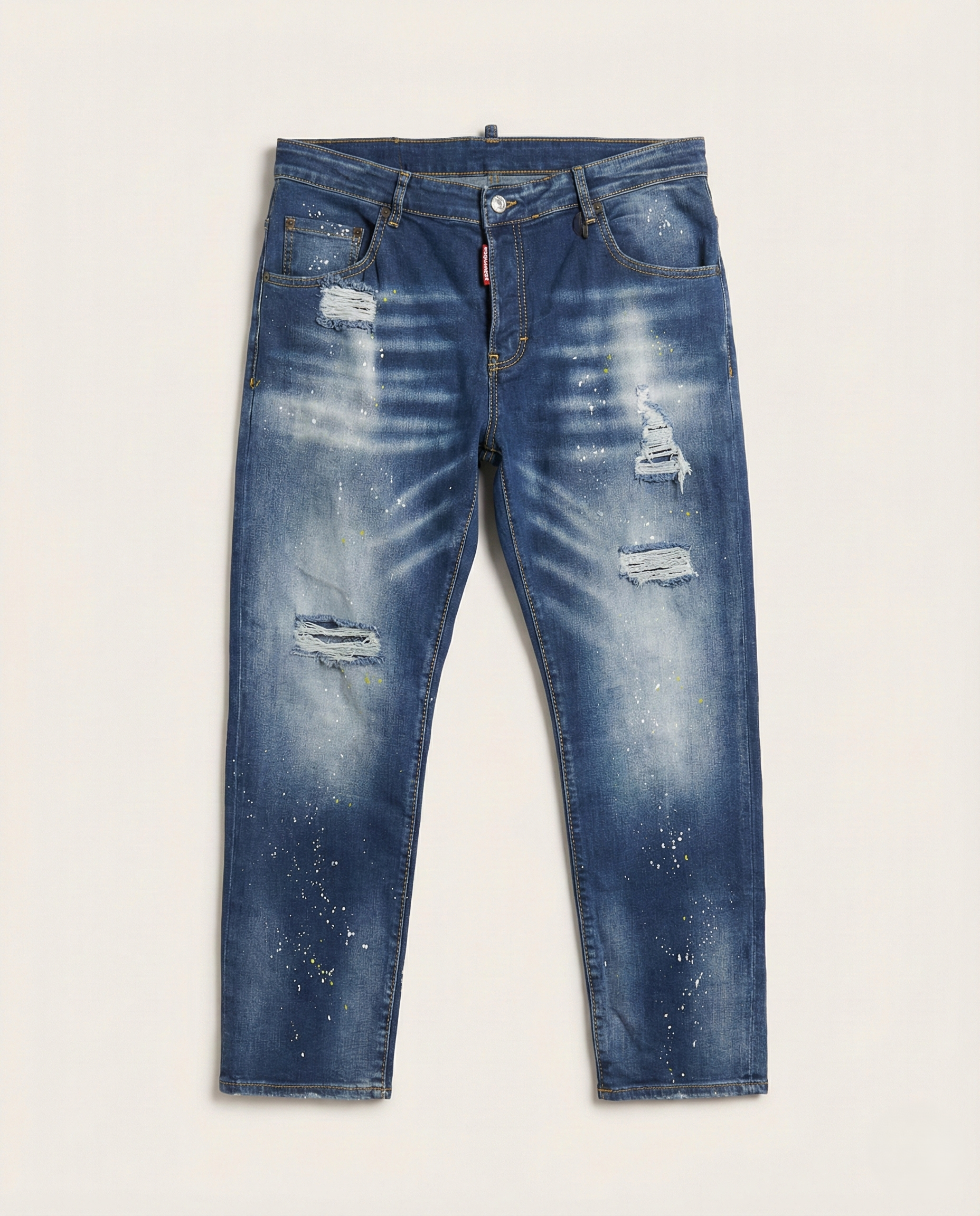 DSQUARED2 - Men’s Slim-Fit Ripped Denim with Paint Splatter Detail
