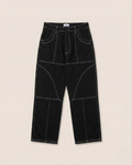 2Y Premium - Contrast Stitch Panelled Jeans | Jet Black