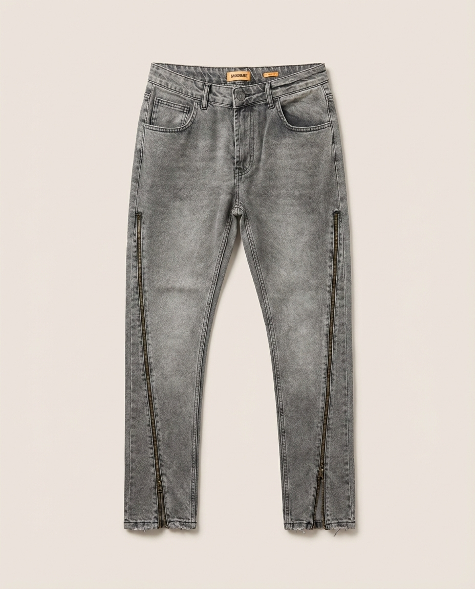 2Y Premium - Extended Side-Zip Jeans | Vintage Acid Grey