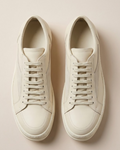 Rick Owens - Off-White Low-Top Leather Sneakers