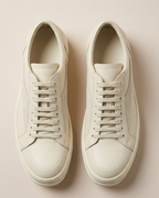 Rick Owens - Off-White Low-Top Leather Sneakers