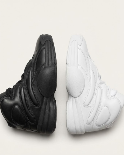 Alexander Wang Black Leather High-Top Sneakers