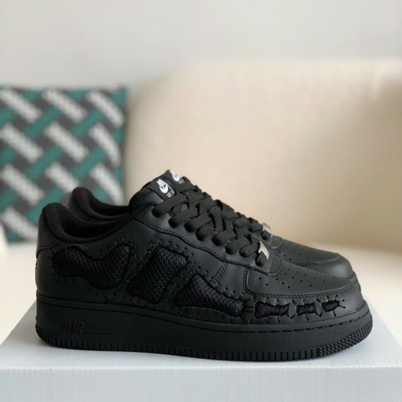 Nike - Air Force 1 Low Premium - Triple Black Woven Stitch