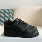 Nike - Air Force 1 Low Premium - Triple Black Woven Stitch