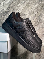 Nike - Air Force 1 Low Premium - Triple Black Woven Stitch