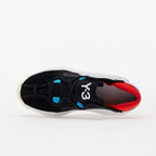 Y-3 Hicho - Platform Sneakers in Black Suede & Mesh with Red Accent