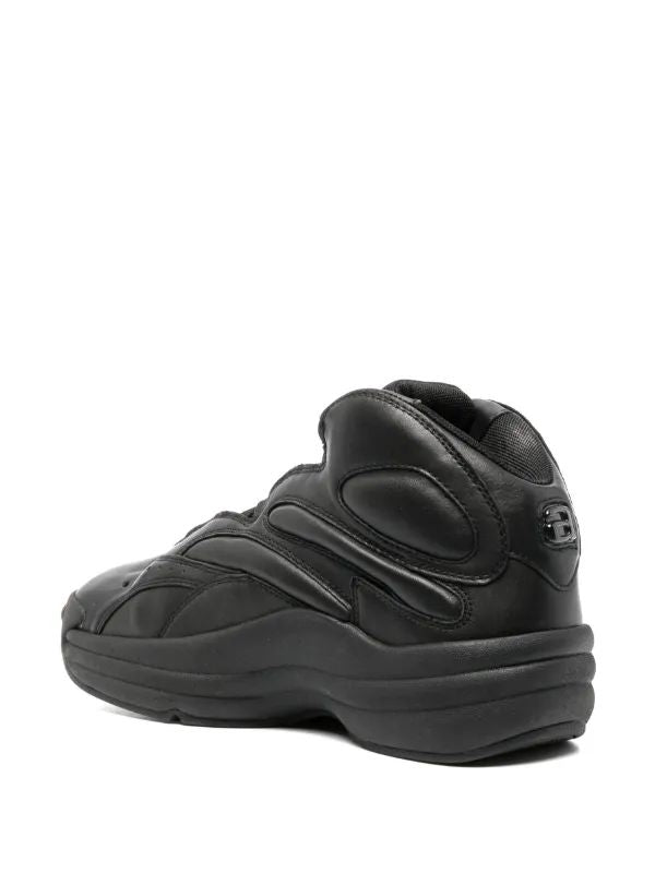 Alexander Wang Black Leather High-Top Sneakers