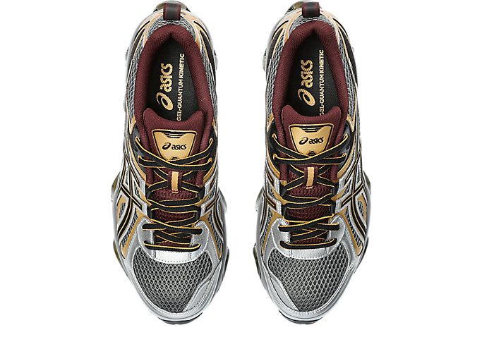 ASICS - Retro Tech Running Shoes - Silver/Gold