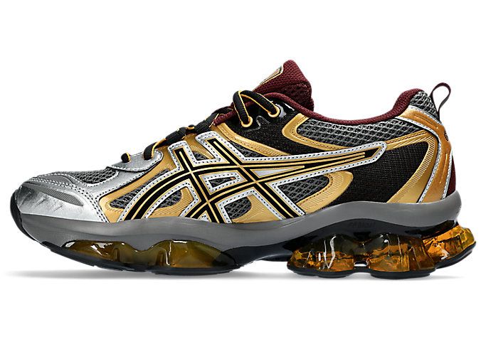 ASICS - Retro Tech Running Shoes - Silver/Gold