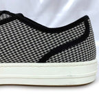 Fendi - Houndstooth Knit Low-Top Sneakers - Black/White
