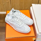 Hermès - White Perforated Leather Sneakers