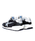 Golden Goose Marathon - Sneakers in Black with Silver Star & Laces