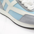 Hermès - "Quicker" Suede & Leather Trainers - Light Blue/Grey