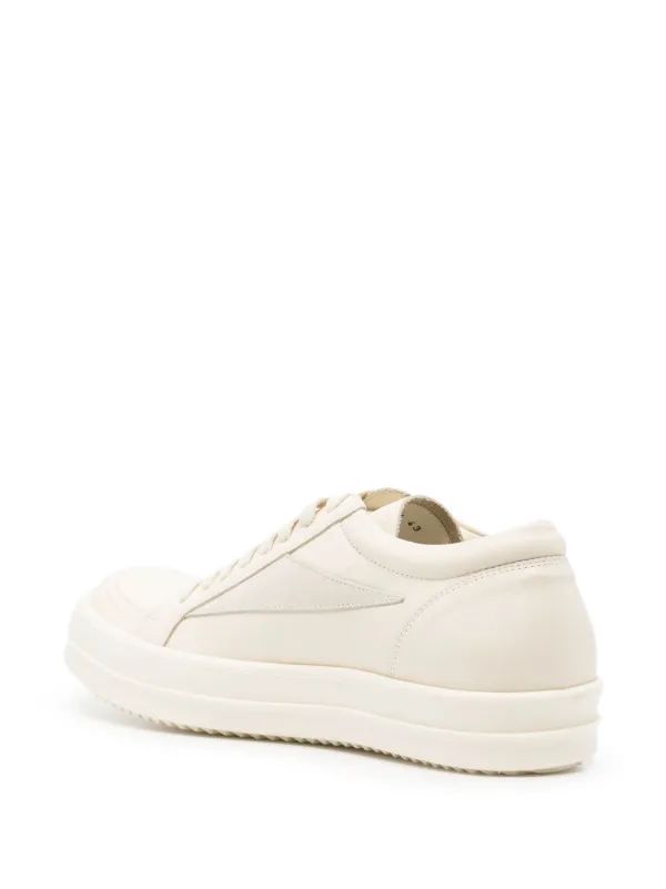 Rick Owens - Off-White Low-Top Leather Sneakers