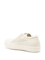 Rick Owens - Off-White Low-Top Leather Sneakers