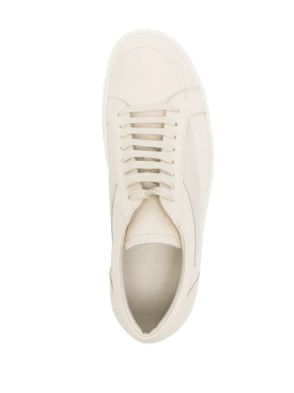 Rick Owens - Off-White Low-Top Leather Sneakers
