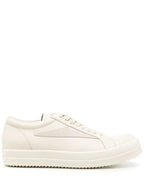 Rick Owens - Off-White Low-Top Leather Sneakers