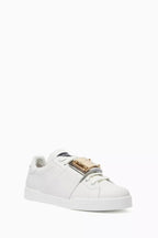 Dolce & Gabbana - Portofino Leather Sneakers with Gold Plaque